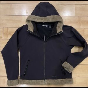 Women Marmot Coat, Faux Fur Trimmed XL